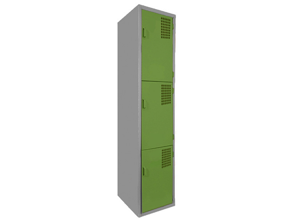 locker-metalico-serie-c-3p-verde locker metálico 3 puertas verde