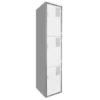 locker metálico 3 puertas blanco