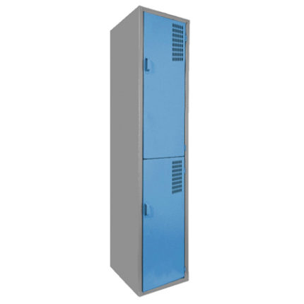 locker metálico 2 puertas azul