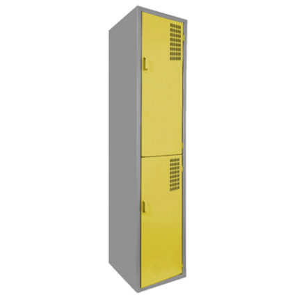 locker metalico 2 puertas amarillo